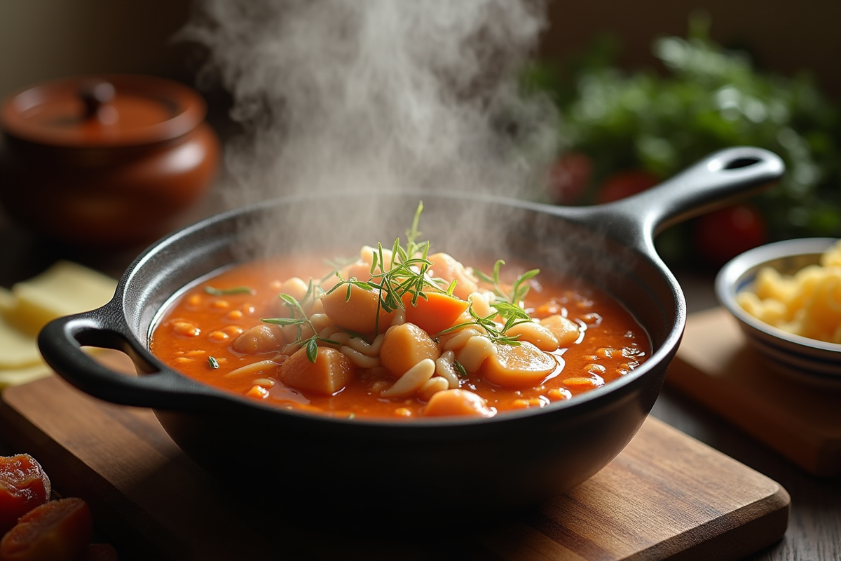 Cocotte de civet de lapin en cuisine chaleureuse